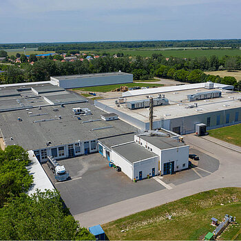 An aerial view of the HiPP site in Hungary