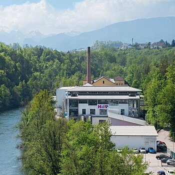 An aerial view of the HiPP site in Austria