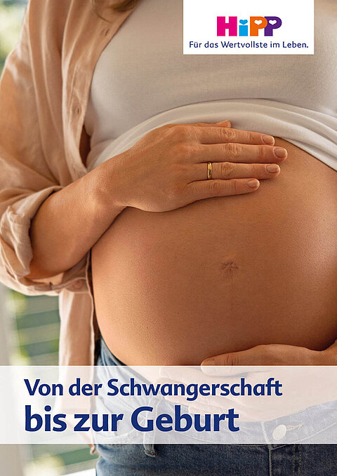 Cover des herunterladbaren PDF-Ratgebers "Von der Schwangerschaft bis zur Geburt"