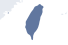A part of a simplified map, highlighting the island of Taiwan